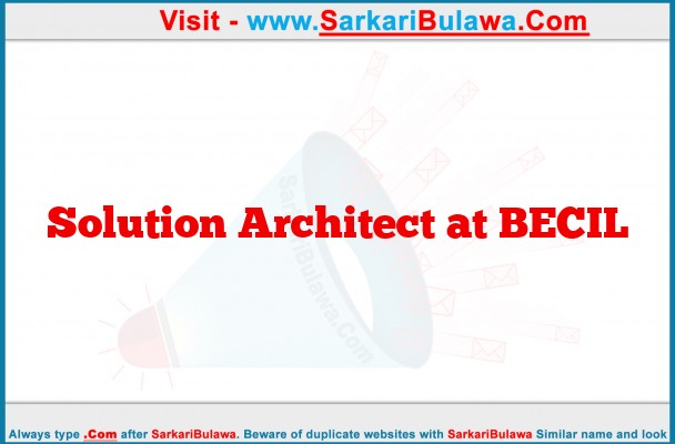 Solution Architect at BECIL